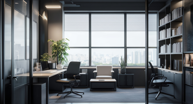 Feng Shui Office Layout with Window and Door