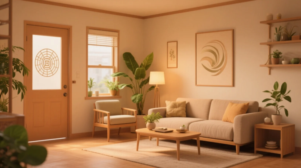 front door feng shui small living room layout