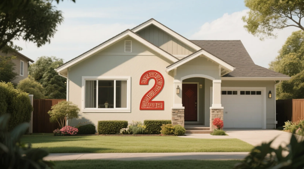 feng shui number 2 house
